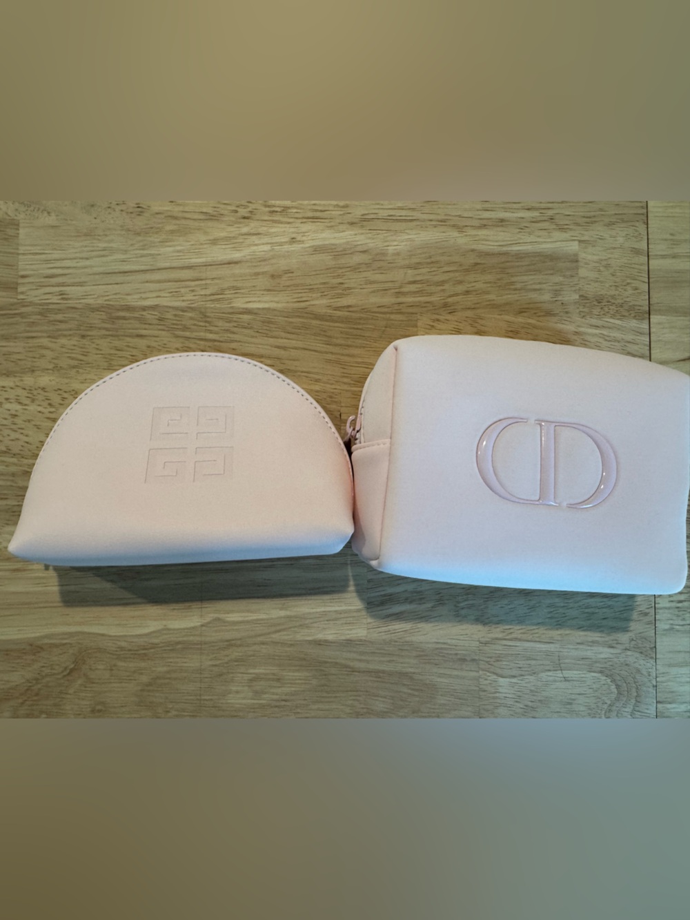 Pink Women's Cosmetic Pouch Set - Soft Pastel Pink